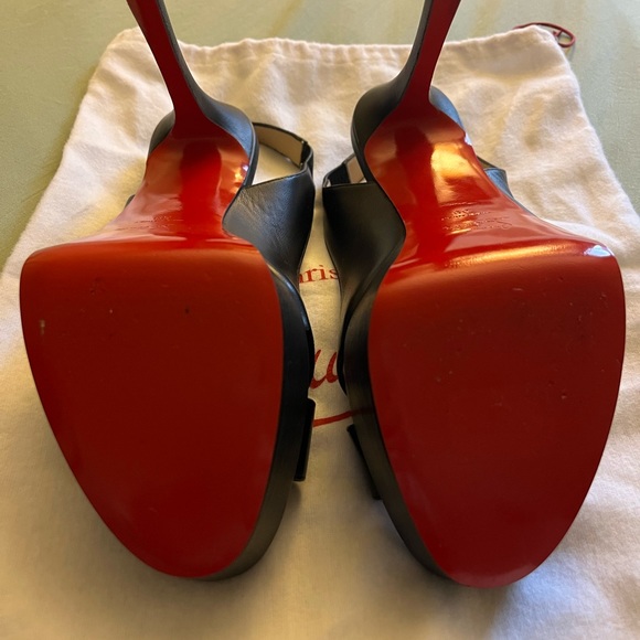 Christian Louboutin Slingback Platform Heels - Picture 6 of 9